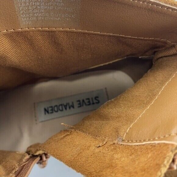 Steve Madden Women's Creek Boot Size 8.5 Bootie Tan Suede Western Low Block Heel - Picture 12 of 12